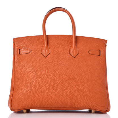 Hermes Togo Birkin 25 Orange 5 of 33