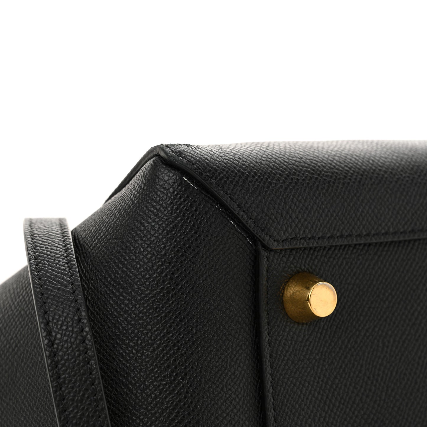 Grained Calfskin Mini Belt Bag Black