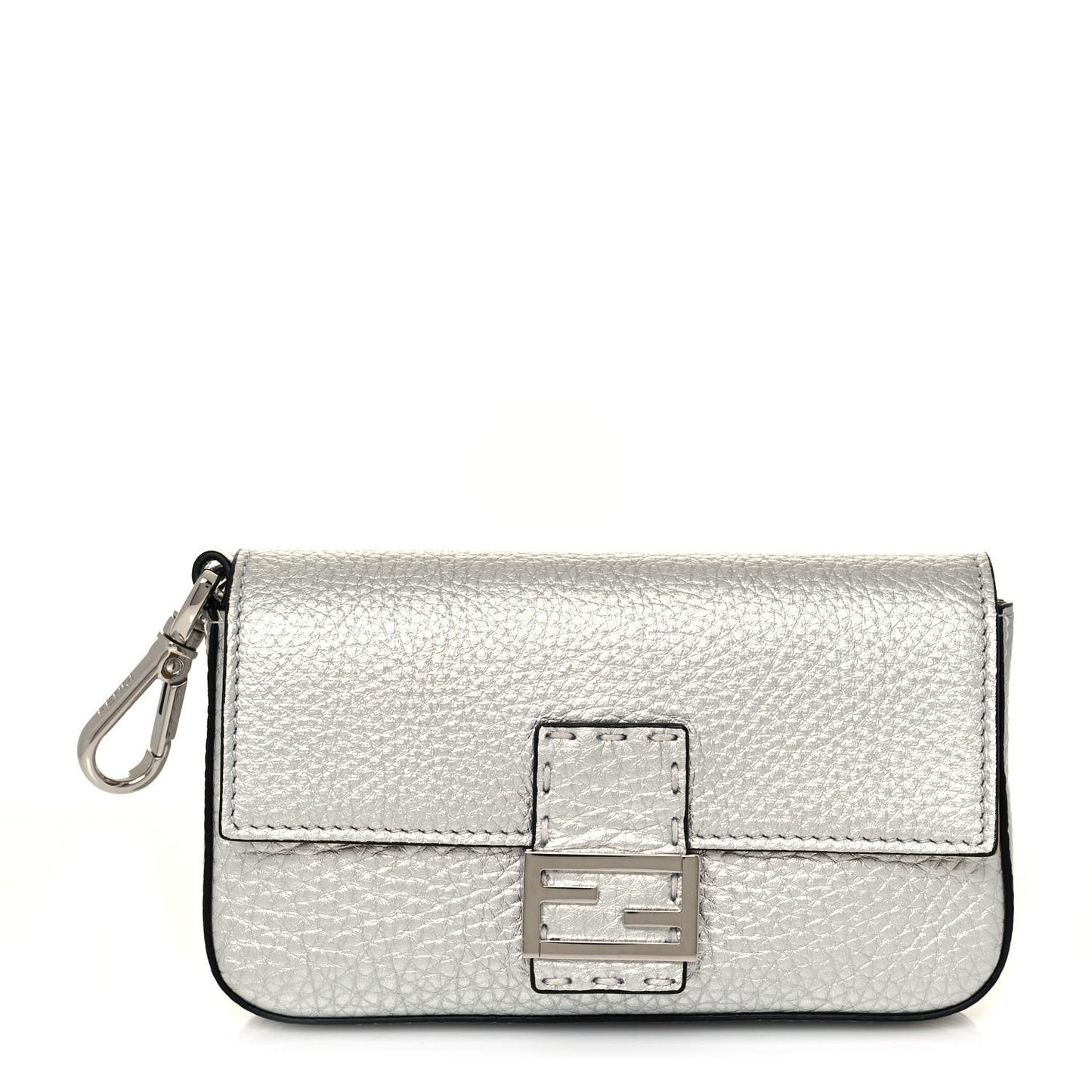 Cuoio Romano Lux Selleria Micro Belt Baguette Charm Argento