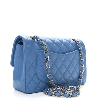 Chanel Caviar Quilted Small Double Flap Blue 2 of 9