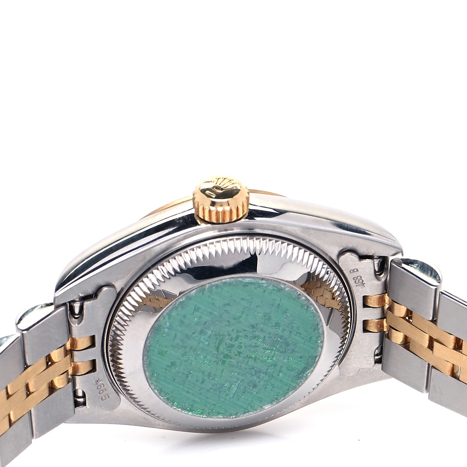 Rolex Stainless Steel 18K Yellow Gold Diamond 26mm Oyster Perpetual Datejust Watch White 79173 8 of 8