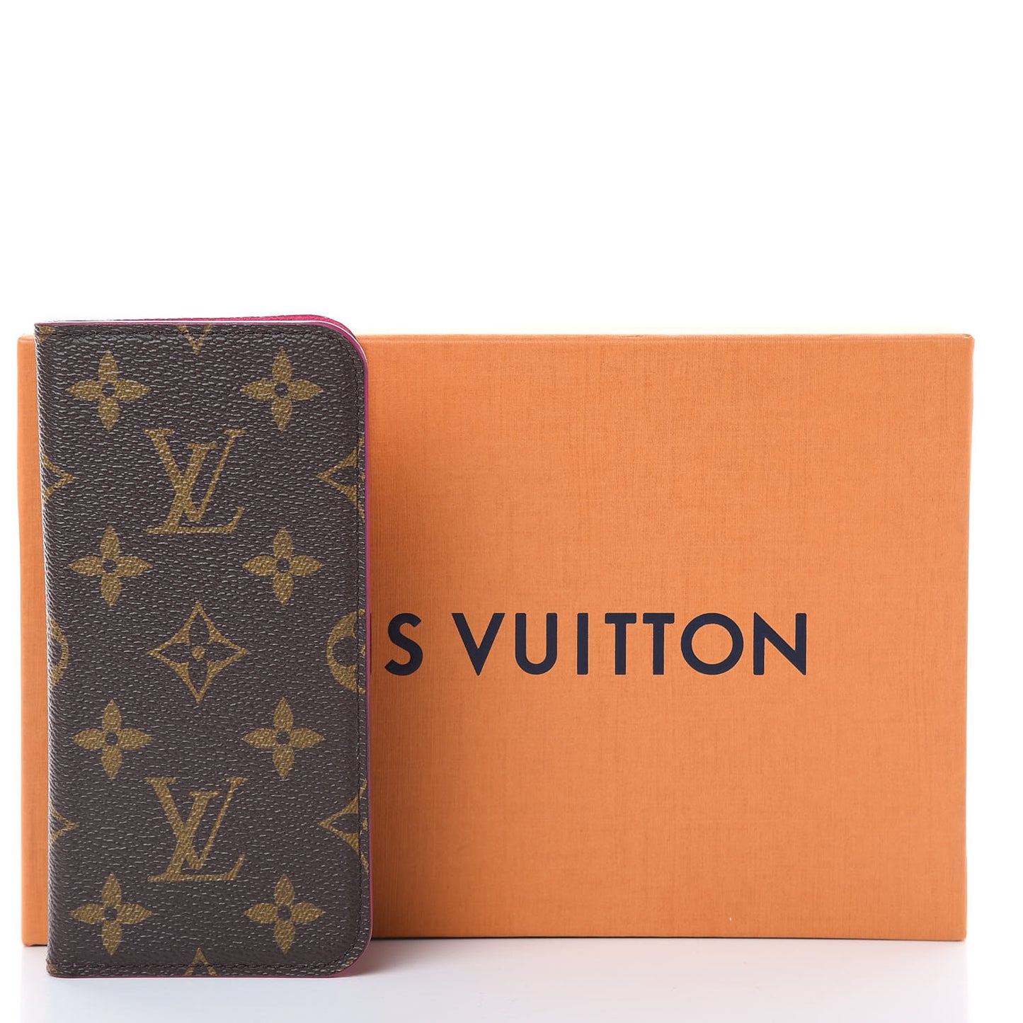 Monogram iPhone X Folio Case Rose Pop