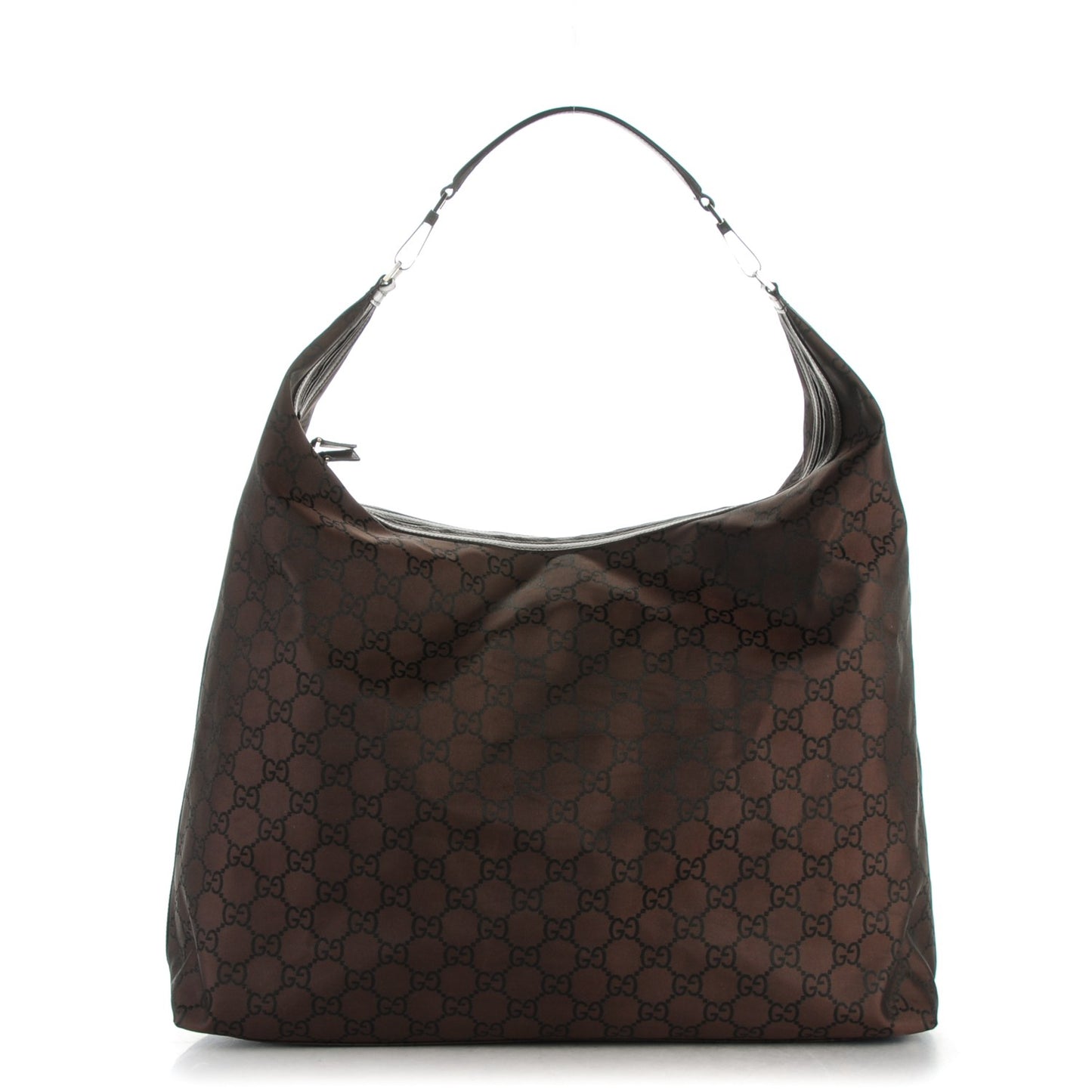 Nylon Monogram Extra Large Hobo Dark Brown