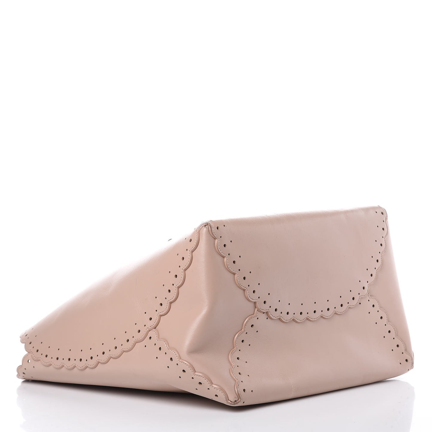 Calfskin Scalloped Trim Bag Blush