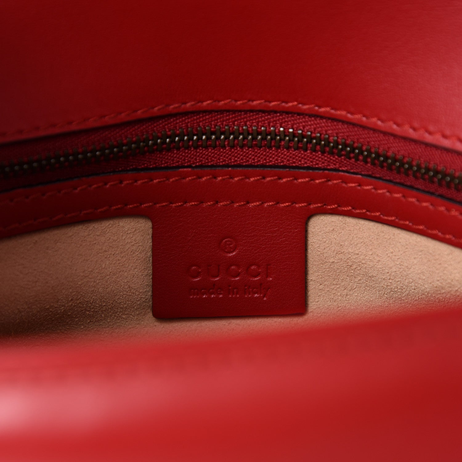 Gucci Calfskin Matelasse Small GG Marmont Top Handle Shoulder Bag Hibiscus Red 8 of 10