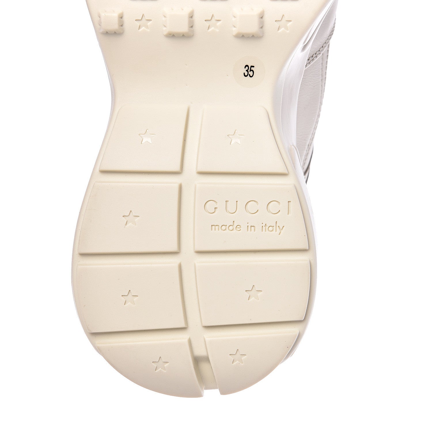 Gucci Calfskin Logo Womens Rhyton Sneakers 35 Ivory 6 of 8