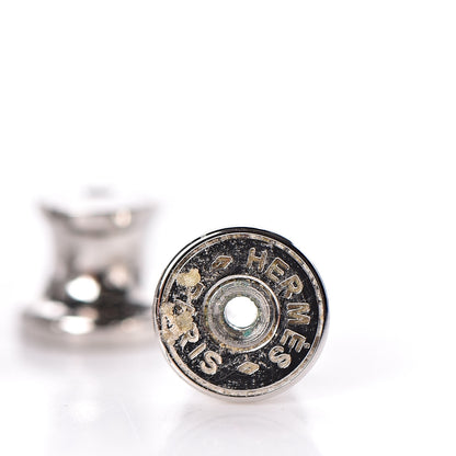 Hermes Palladium Lacquered Pop H Earrings White 4 of 5