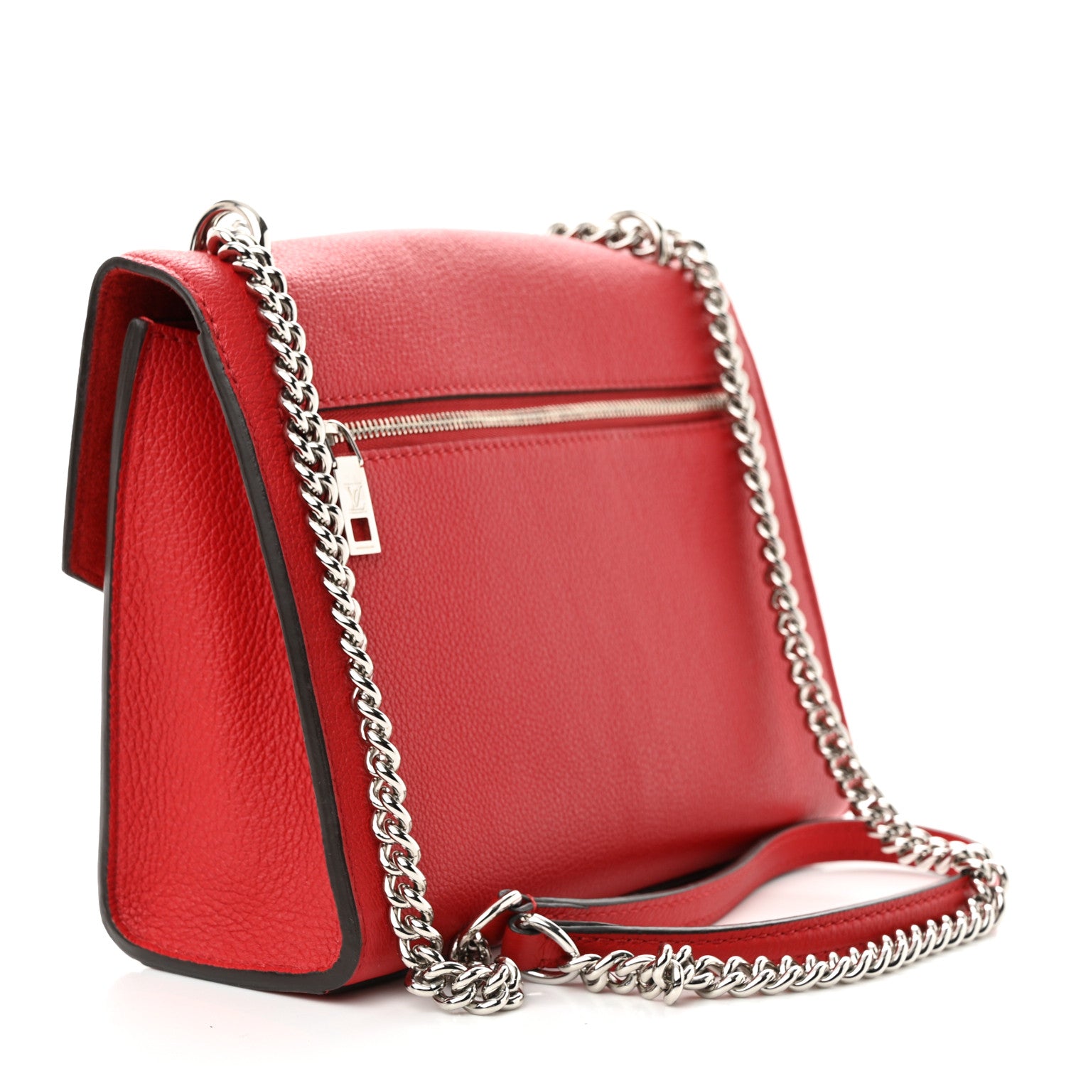 Louis Vuitton Soft Calfskin Mylockme Chain Bag BB Rubis 3 of 10