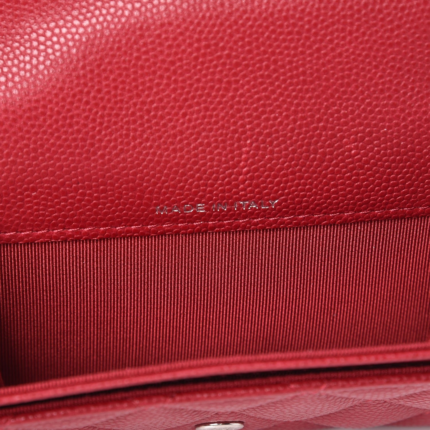 Chanel Caviar Quilted Flap Card Holder Dark Red 7 of 9