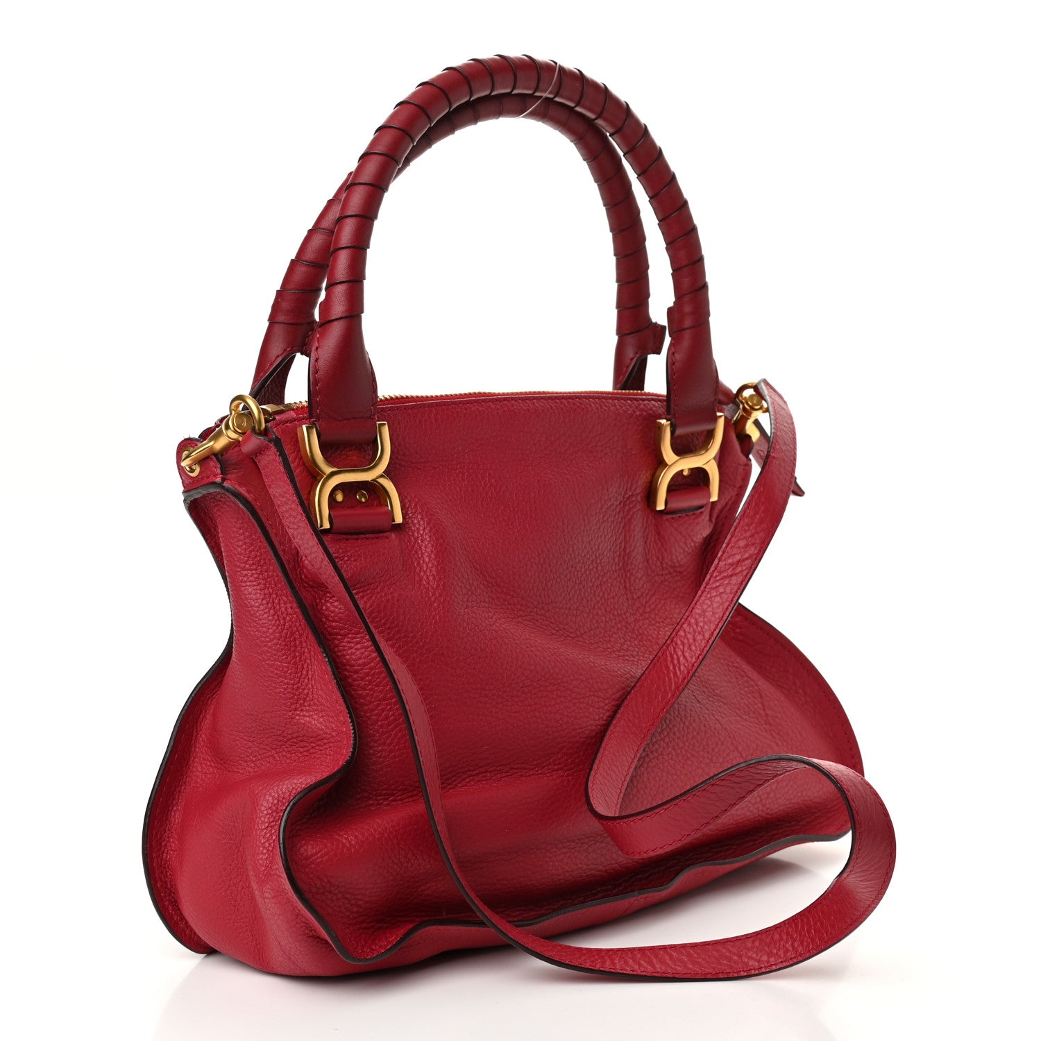 Chloe Calfskin Medium Marcie Satchel Acerola 2 of 10