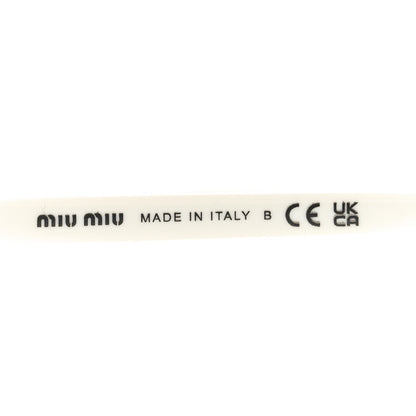 Miu Miu Acetate Oval Regard Sunglasses SMU04Z Milky White 5 of 6