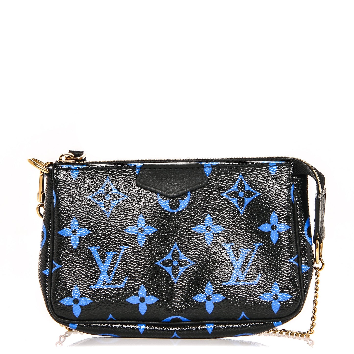 Colored Monogram Mini Pochette Accessories Blue Black