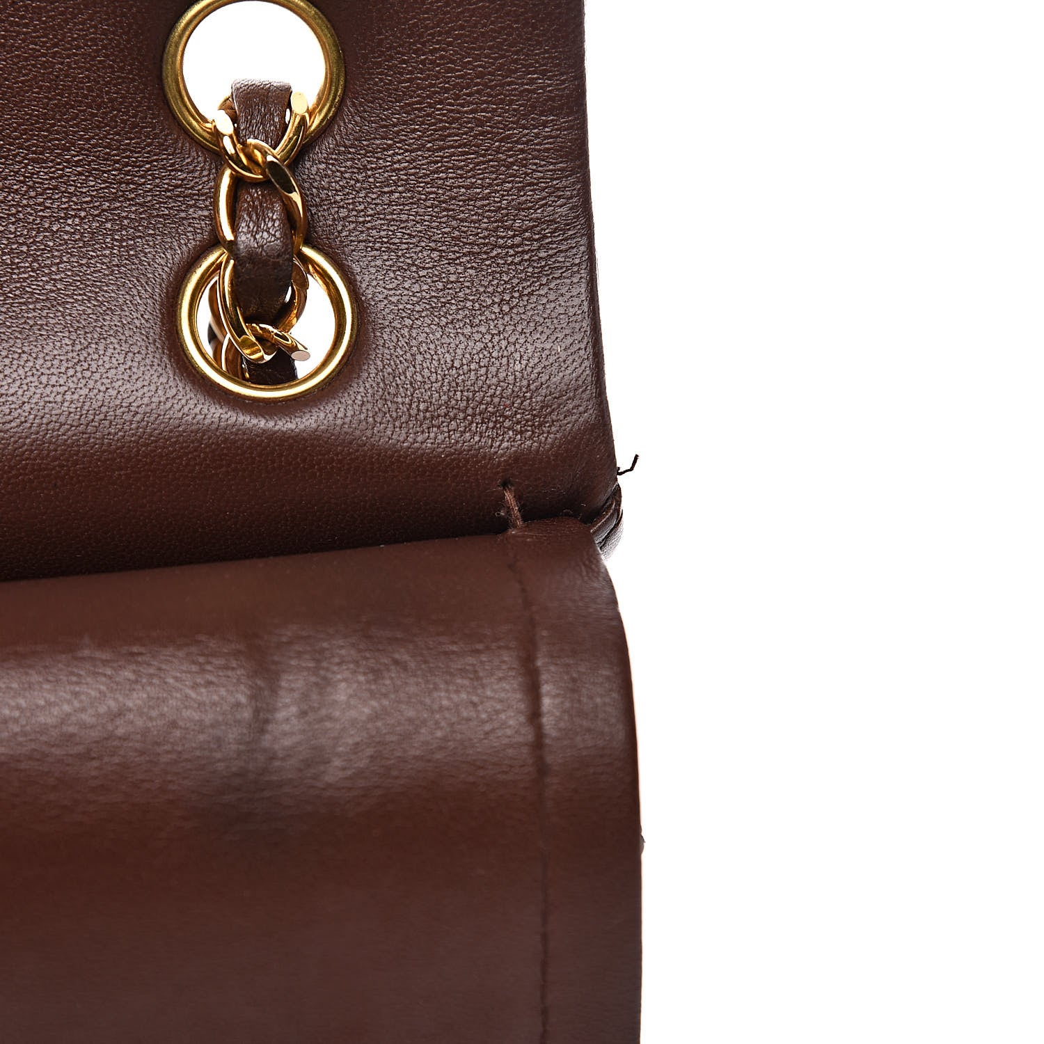 Chanel Lambskin Quilted Medium Double Flap Brown 12 of 19