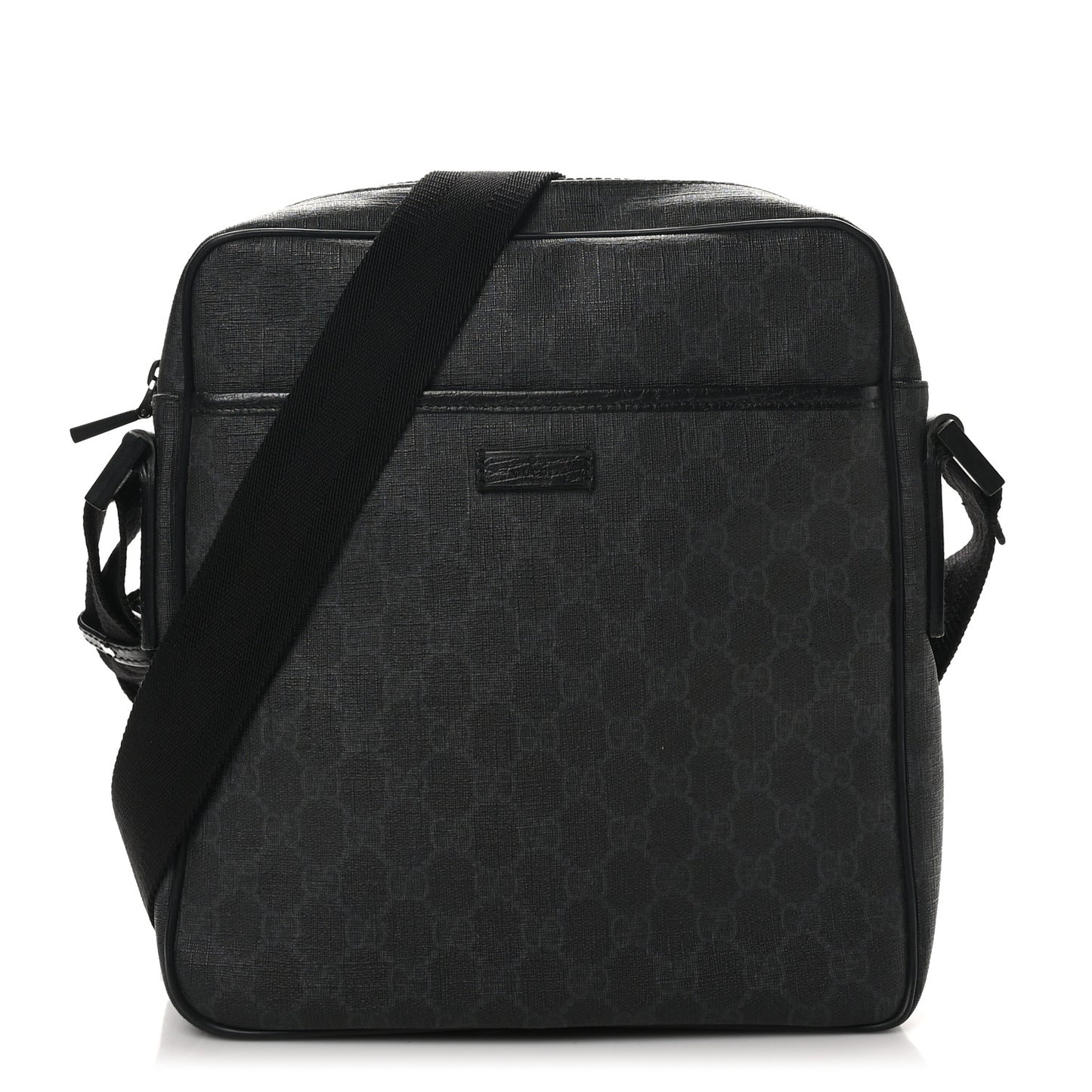 GG Supreme Monogram Messenger Bag Black Grey