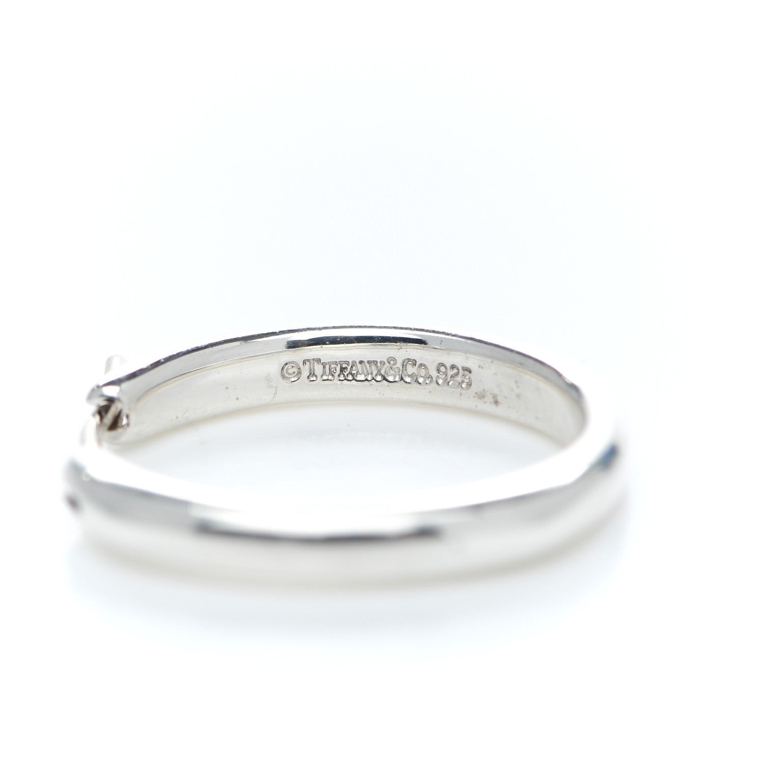 Tiffany Sterling Silver Cushion Hoop Earrings 3 of 3