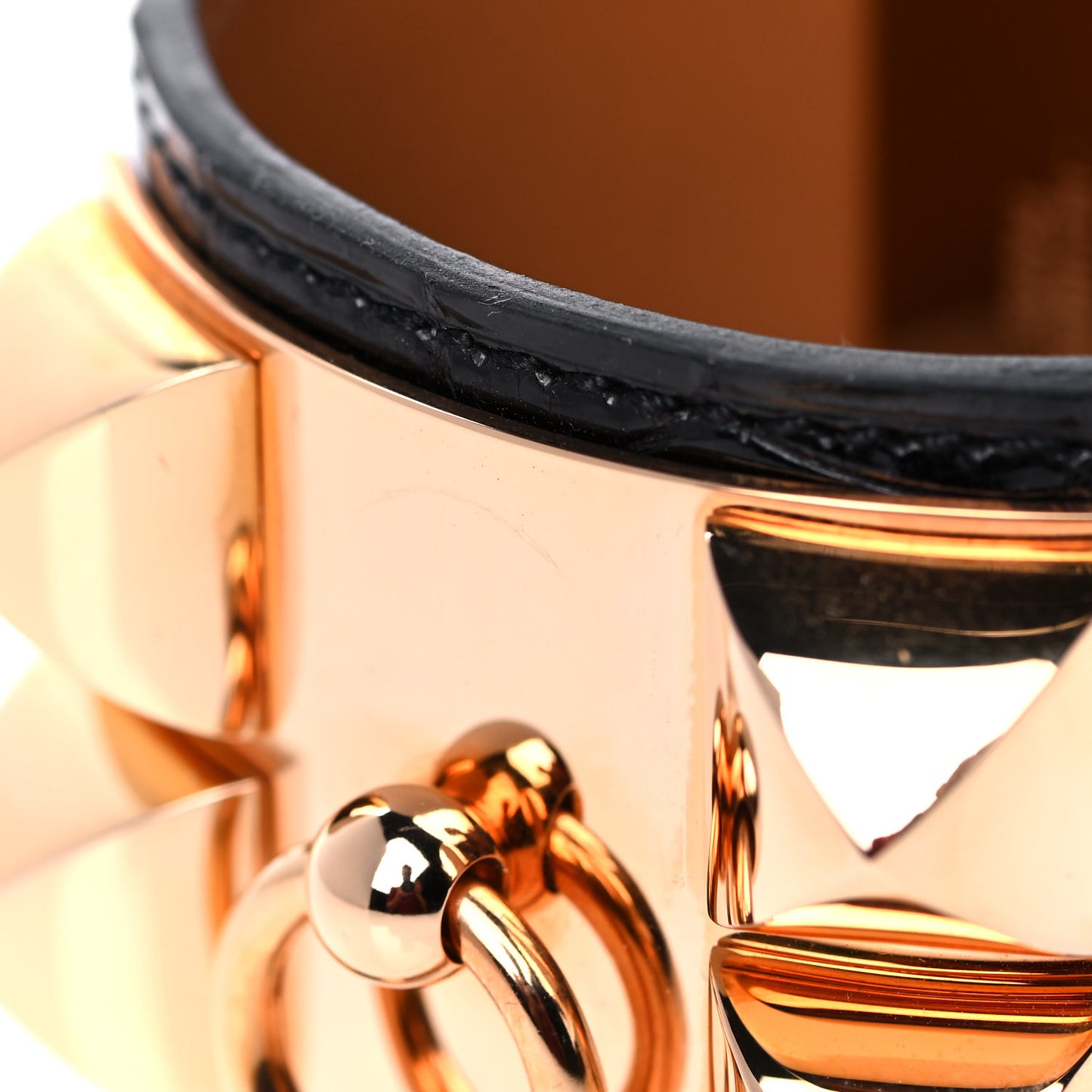 Shiny Alligator Collier de Chien CDC Bracelet T2 Black