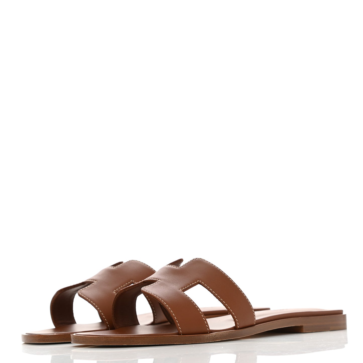 Box Calfskin Oran Sandals 37.5 Gold