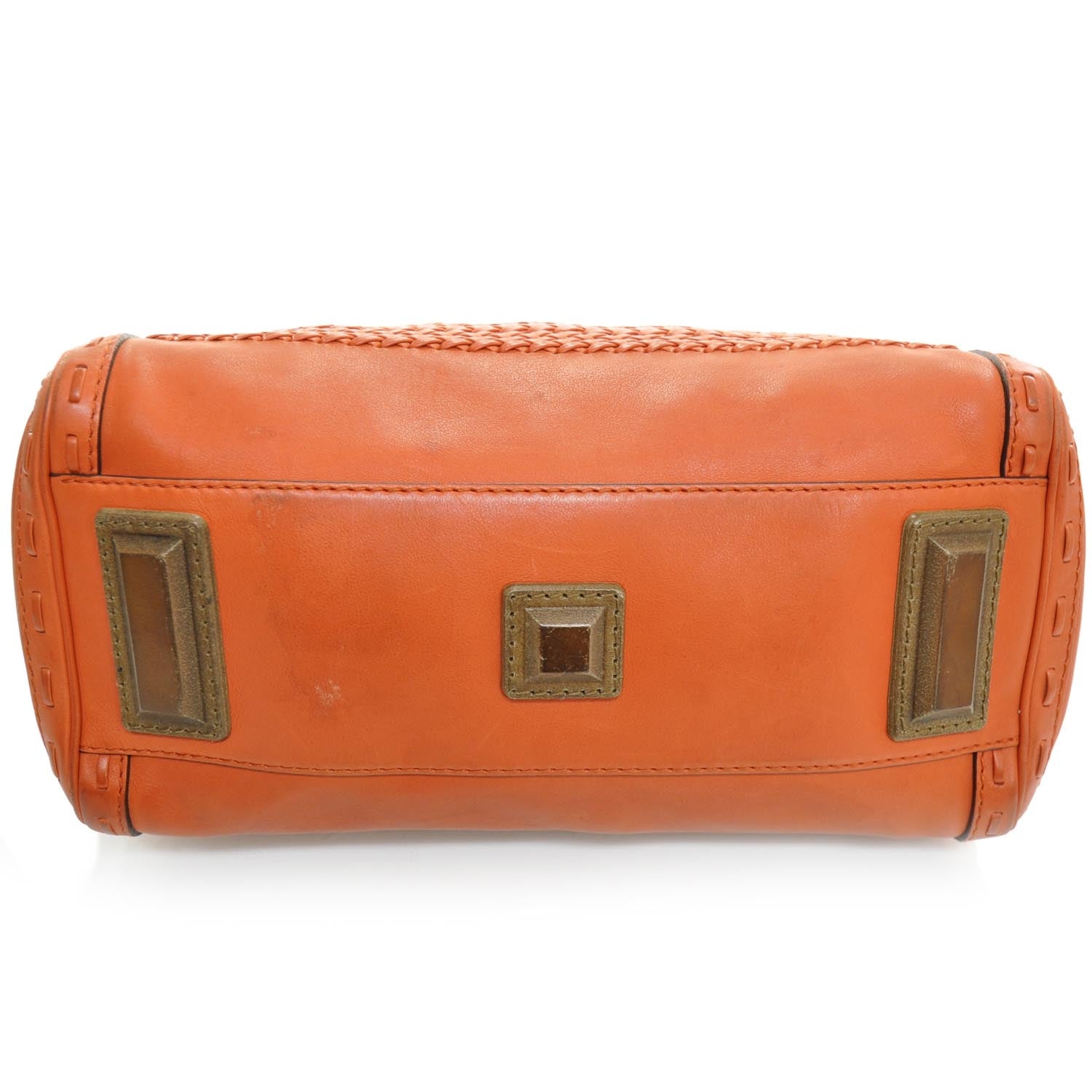 Gucci Leather Handmade Medium Top Handle Bag Orange 4 of 9