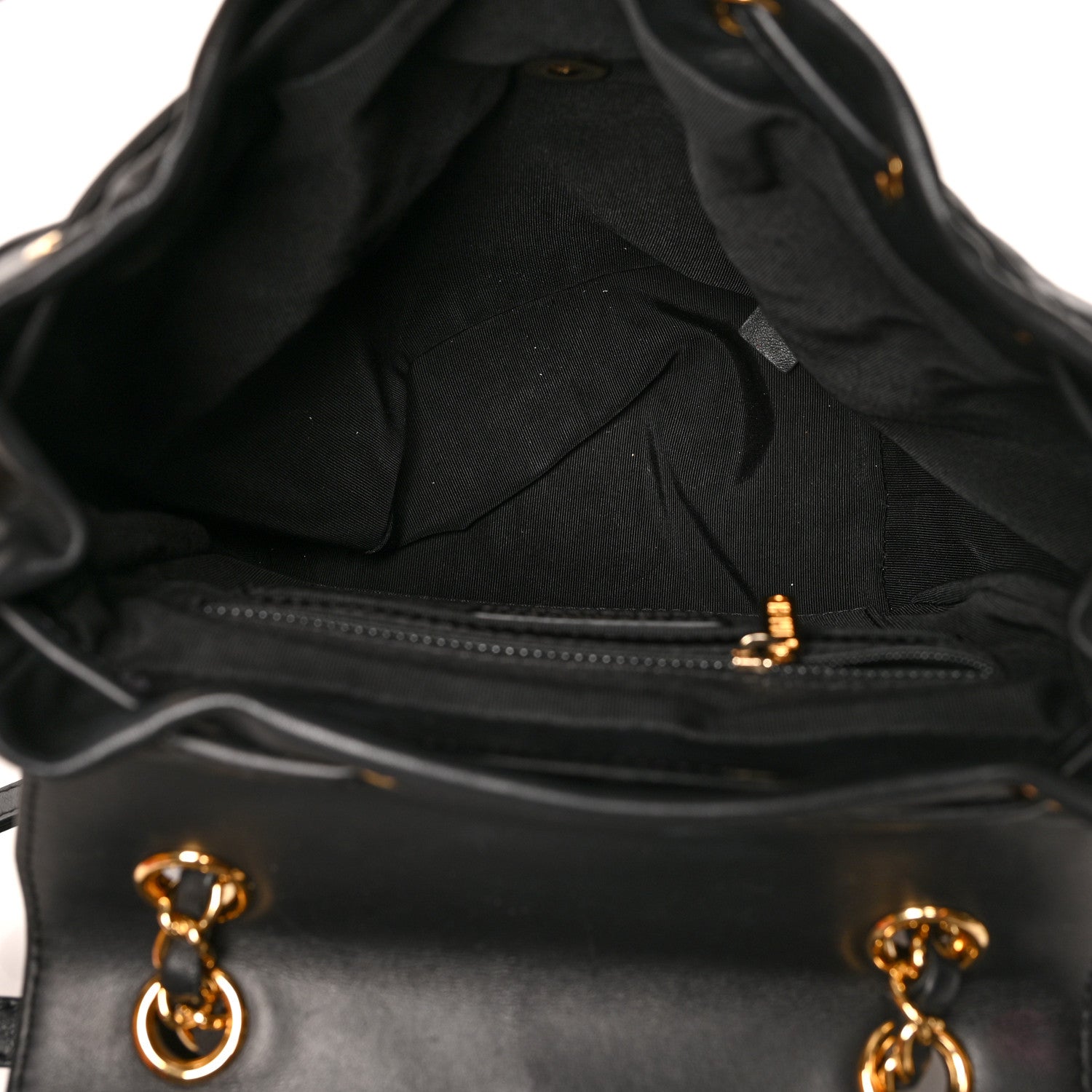 Chanel Calfskin Chevron Quilted Small Urban Spirit Backpack Black 5 of 11