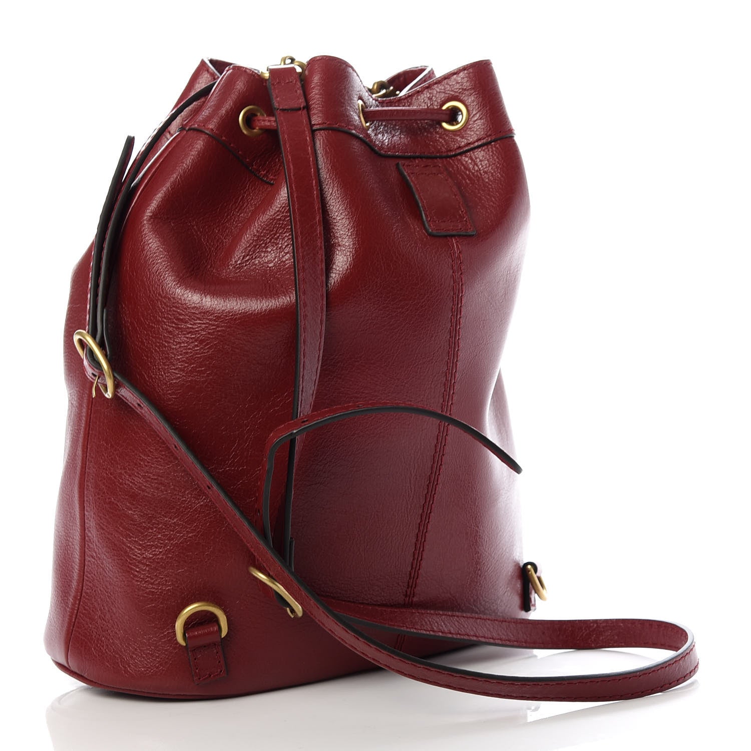 Gucci Piuma Lux Energy Medium Re(Belle) Convertible Bucket Bag Hibiscus Red 2 of 7