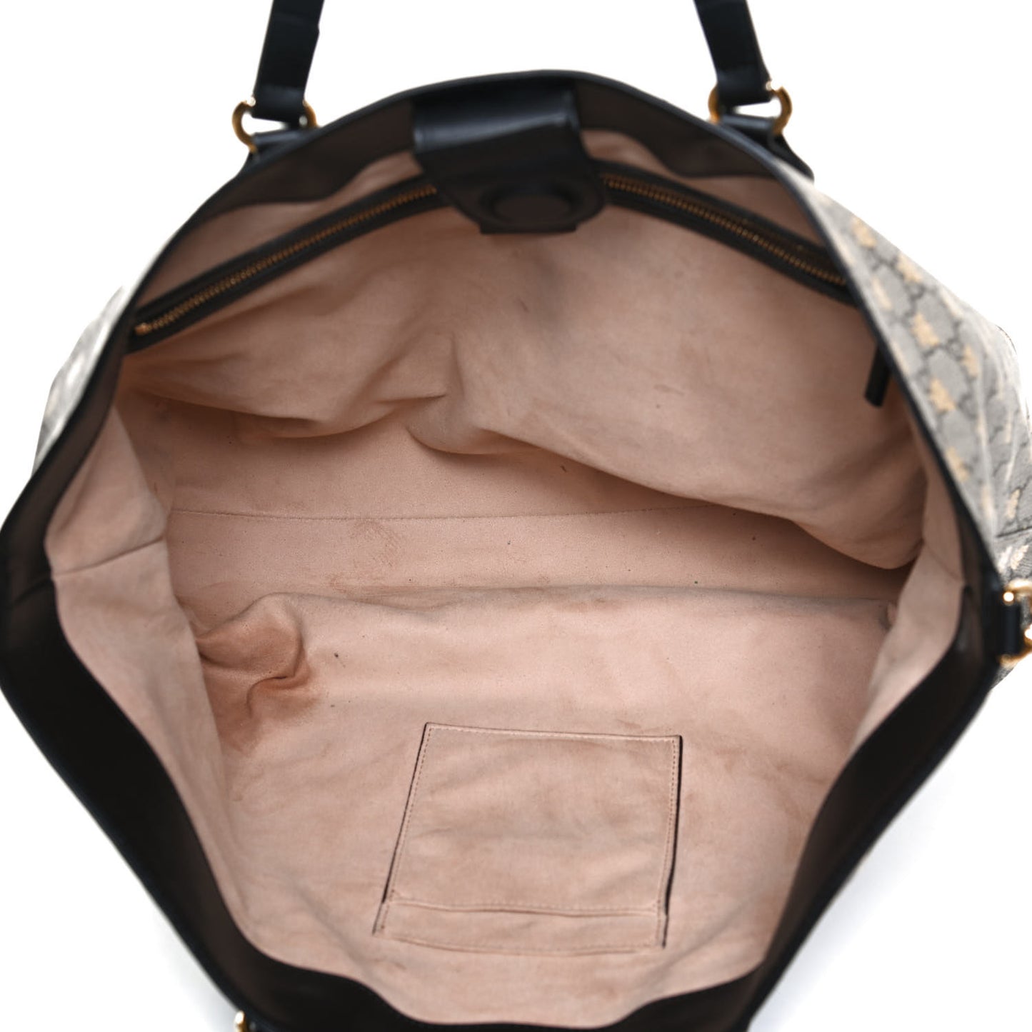 Soft GG Supreme Monogram Bees Medium Crossbody Tote Beige Oro Black