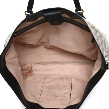 Gucci Soft GG Supreme Monogram Bees Medium Crossbody Tote Beige Oro Black 4 of 13