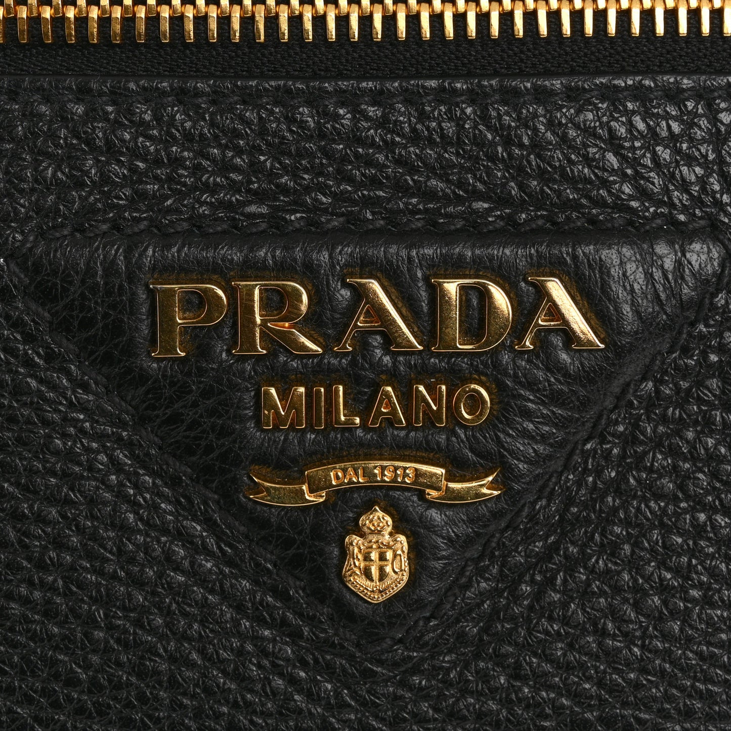 Vitello Daino Mini Vanity Top Handle Bag Black
