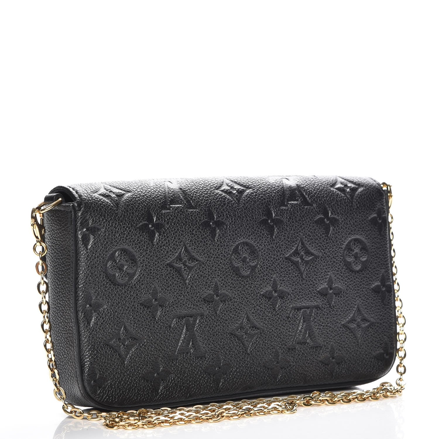 Louis Vuitton Empreinte Pochette Felicie Chain Wallet Black 3 of 9