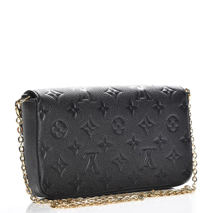 Louis Vuitton Empreinte Pochette Felicie Chain Wallet Black 3 of 9