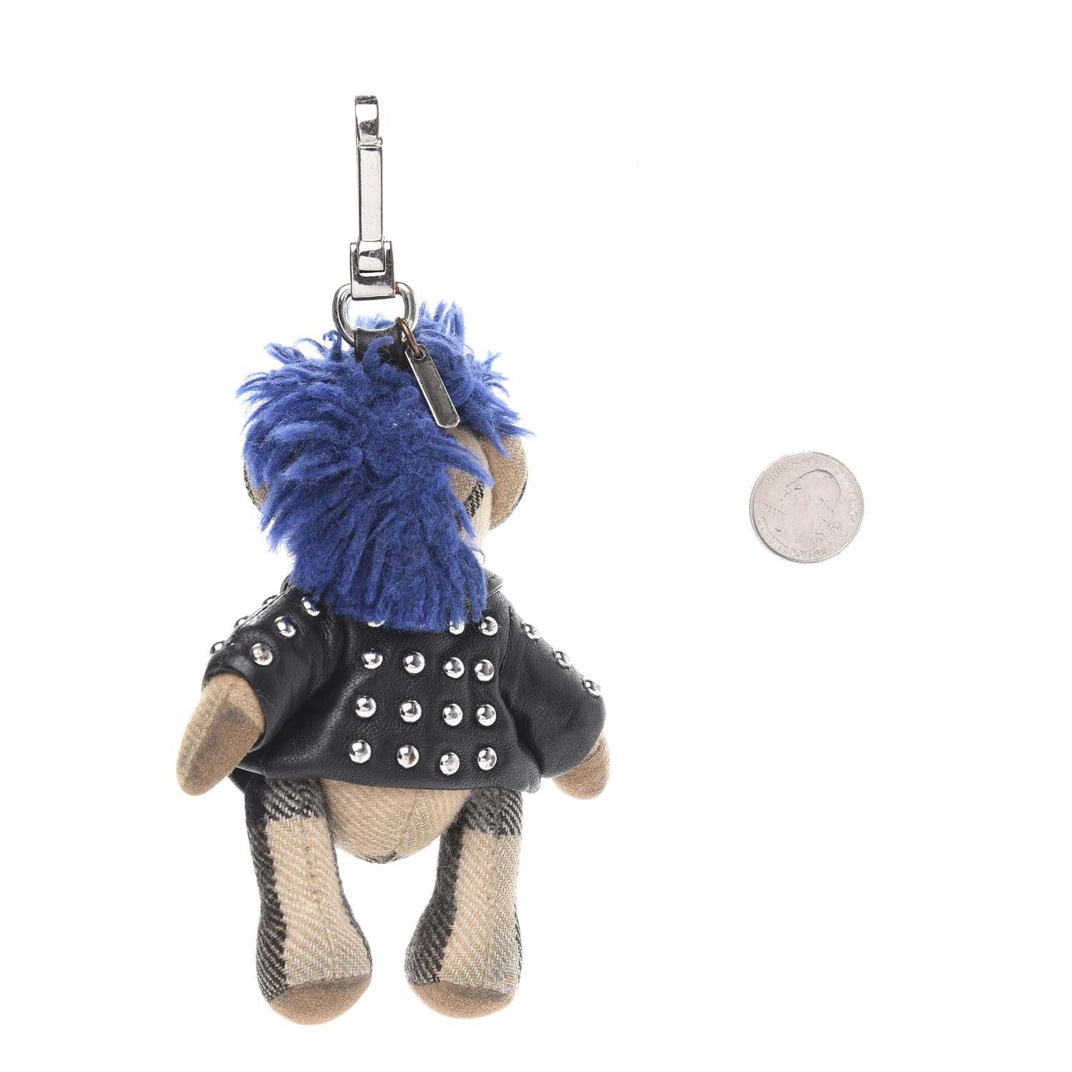 Burberry Cashmere Thomas Punk Teddy Bear Keychain Charm Camel 2 of 4