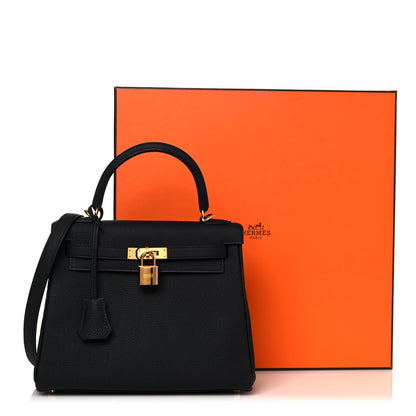 Hermes Togo Kelly Retourne 25 Black 35 of 35