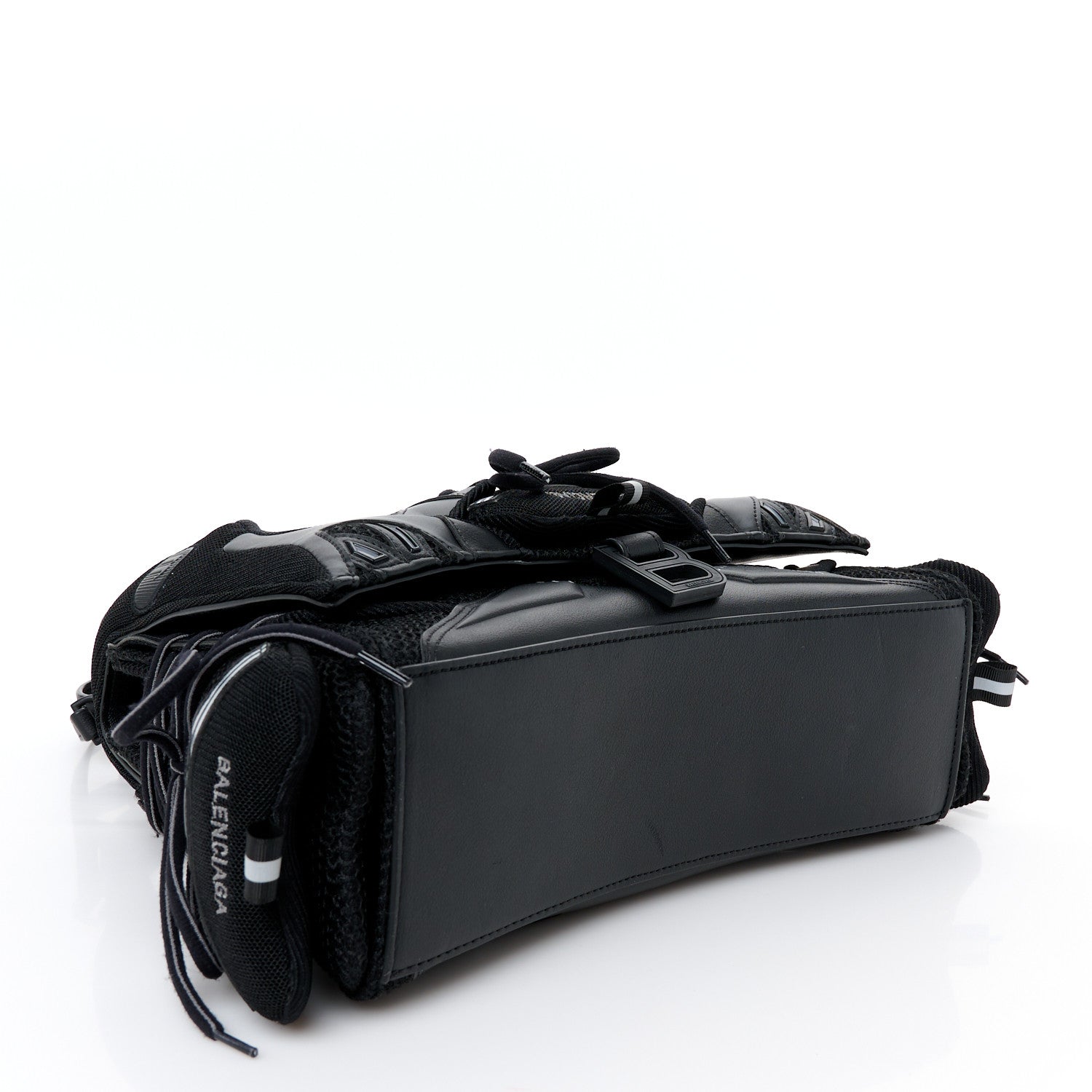 Balenciaga Faux Calfskin Fabric Medium Sneakerhead Top Handle Bag Black 4 of 10