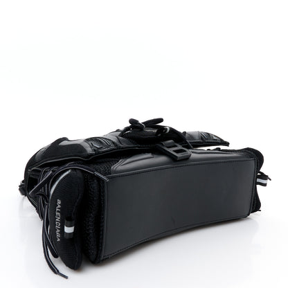 Balenciaga Faux Calfskin Fabric Medium Sneakerhead Top Handle Bag Black 4 of 10