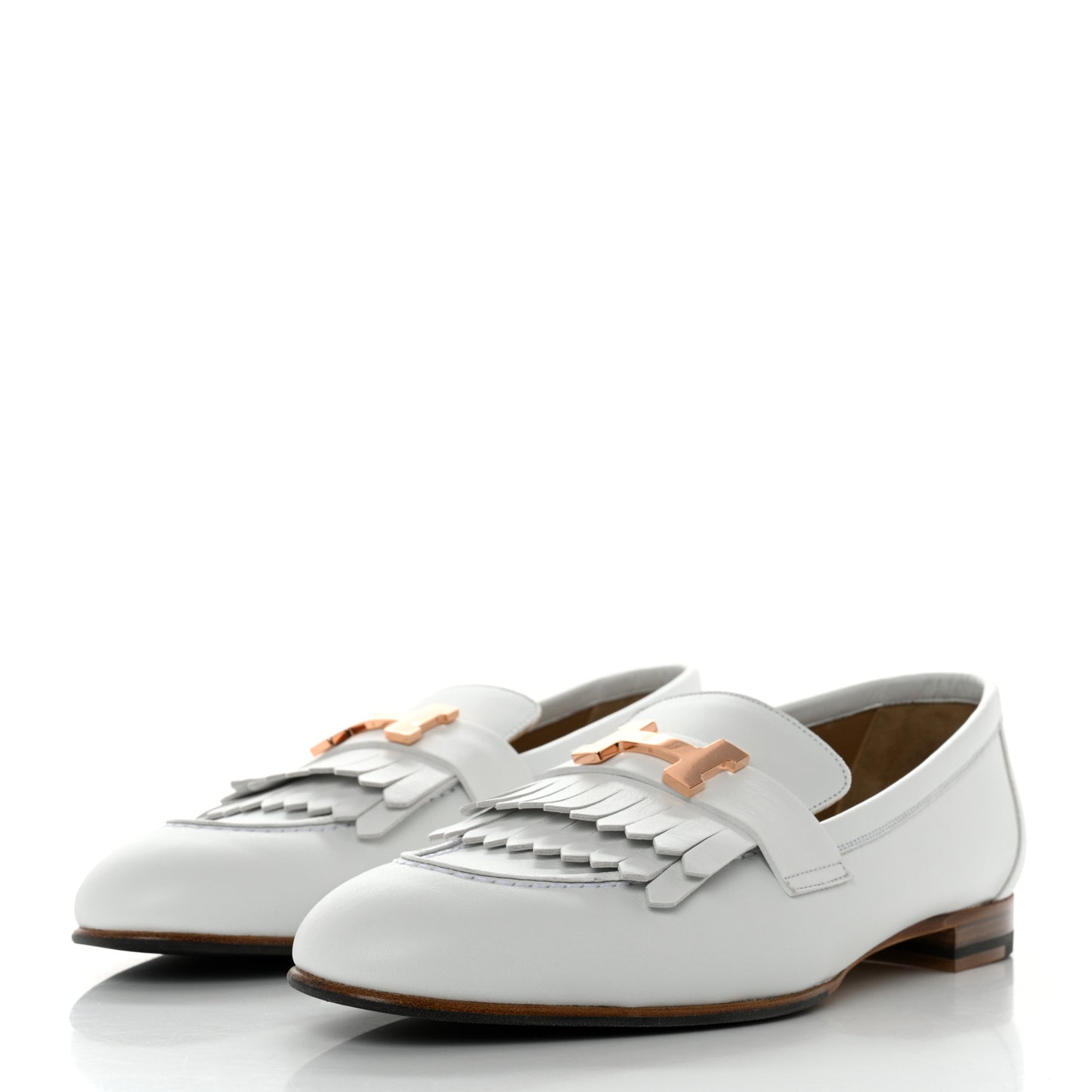 Calfskin Womens Royal Loafers 39 White
