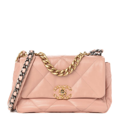 Chanel Goatskin Quilted Medium 19 Flap Light Pink 1 of 11