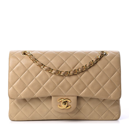 Chanel Lambskin Quilted Medium Double Flap Beige 1 of 13