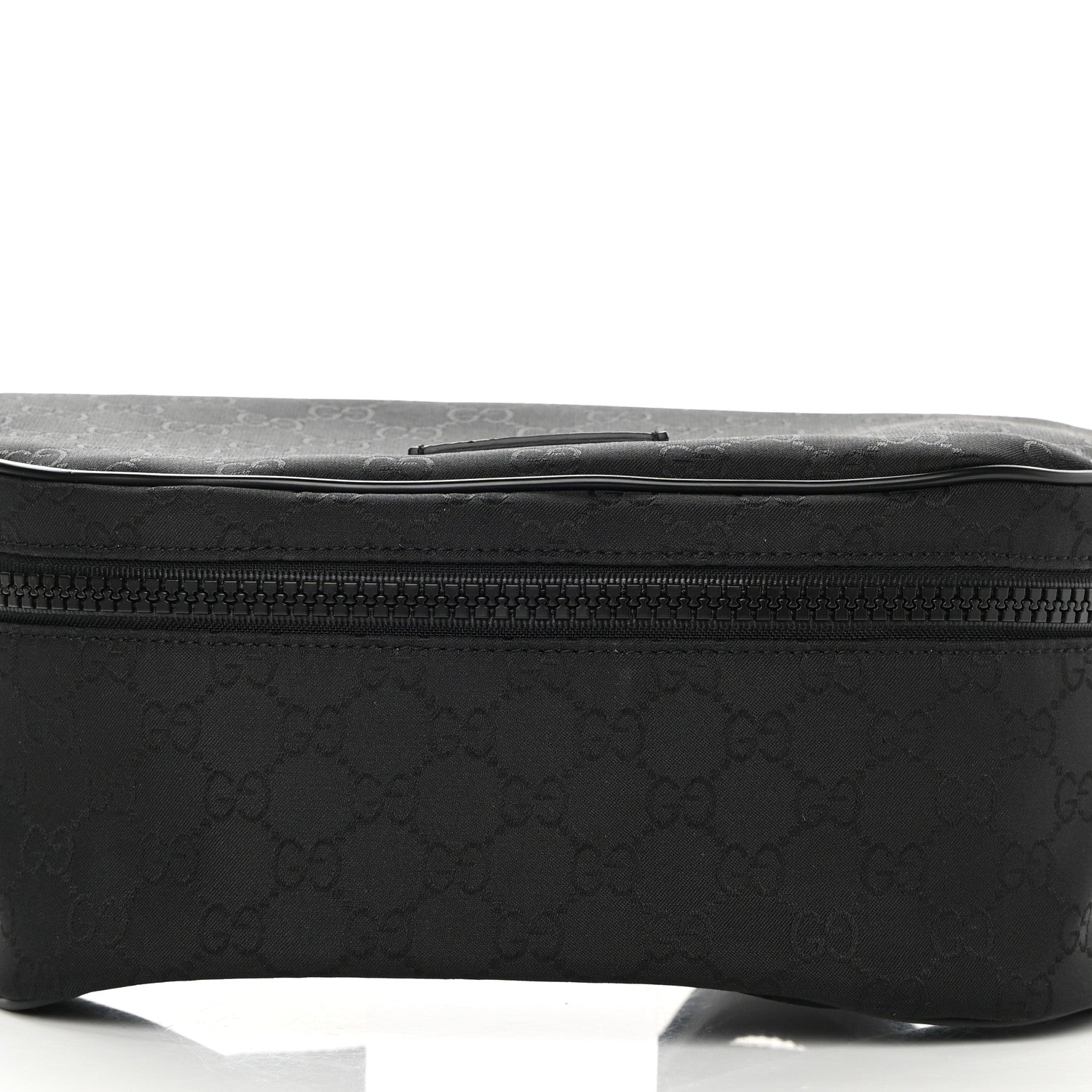 Gucci Nylon Monogram Fanny Pack Belt Bag Black 8 of 10