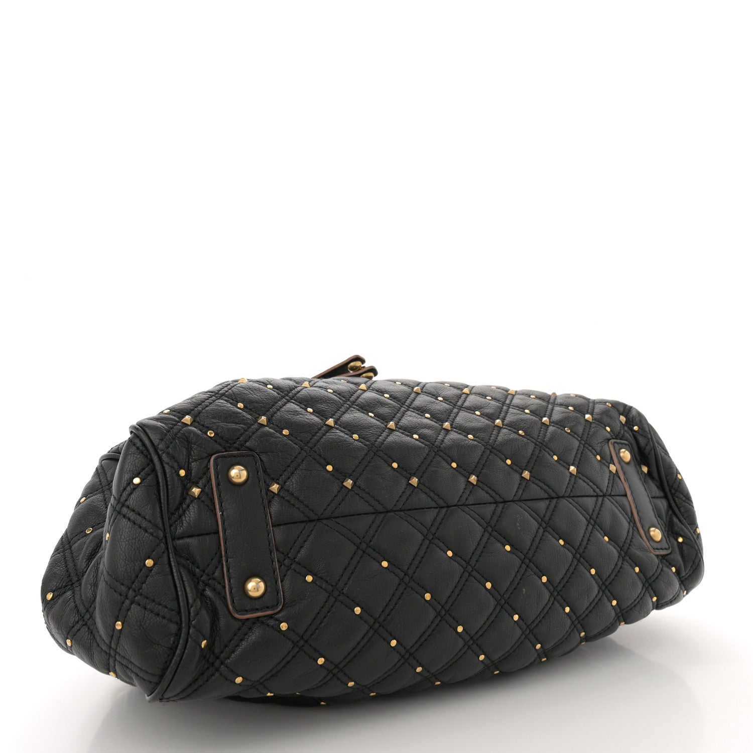 Marc Jacobs Calfskin Quilted Studded Stam Black 4 of 15