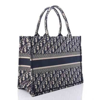 Christian Dior Oblique Medium Book Tote Blue Multicolor 3 of 9