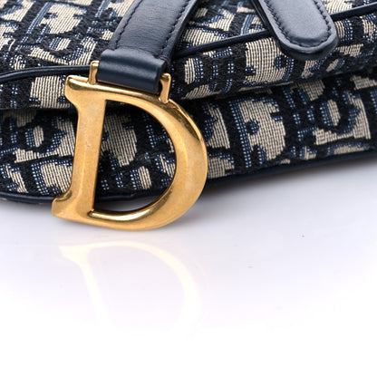 Christian Dior Oblique Mini Saddle Bag Blue 10 of 12