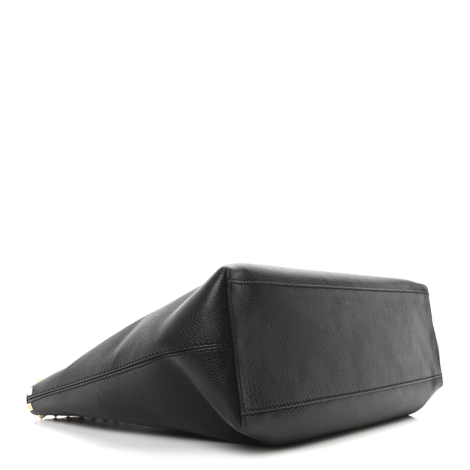 Valentino Garavani Grained Calfskin Rockstud Shoulder Tote Black 4 of 9