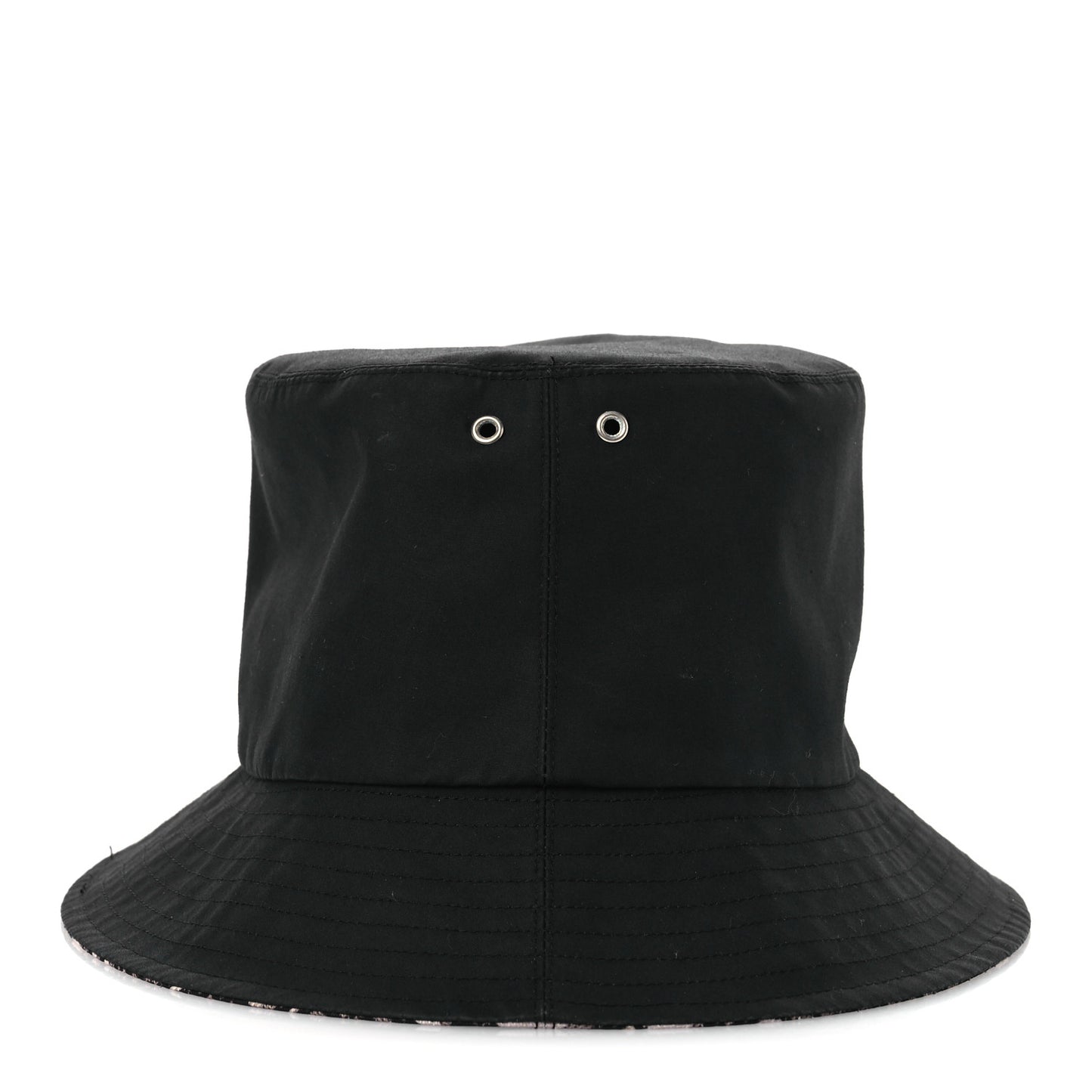 Polyester Cotton Oblique Teddy-D Brim Bucket Hat 58 Black