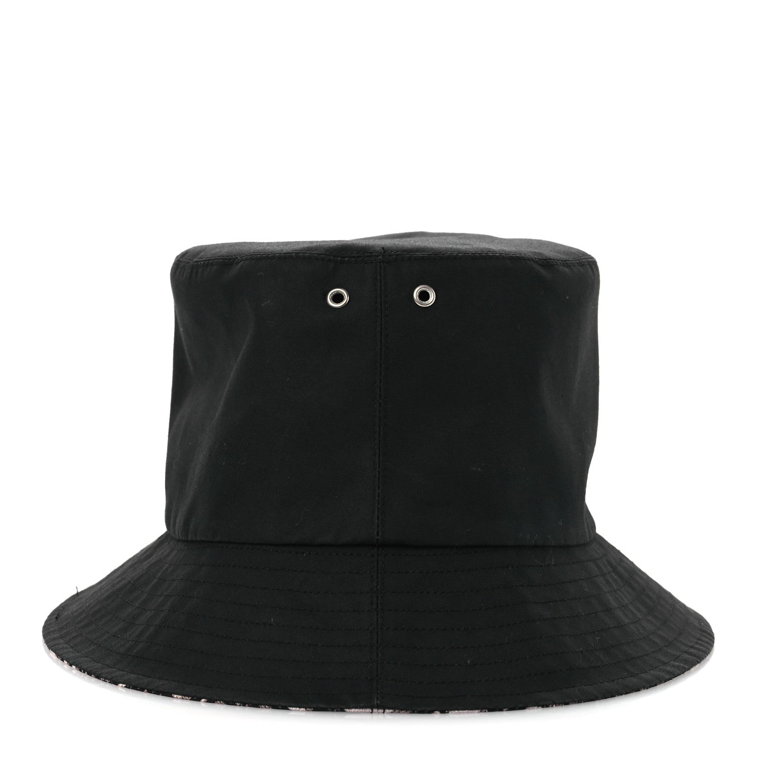 Christian Dior Polyester Cotton Oblique Teddy-D Brim Bucket Hat 58 Black 5 of 9