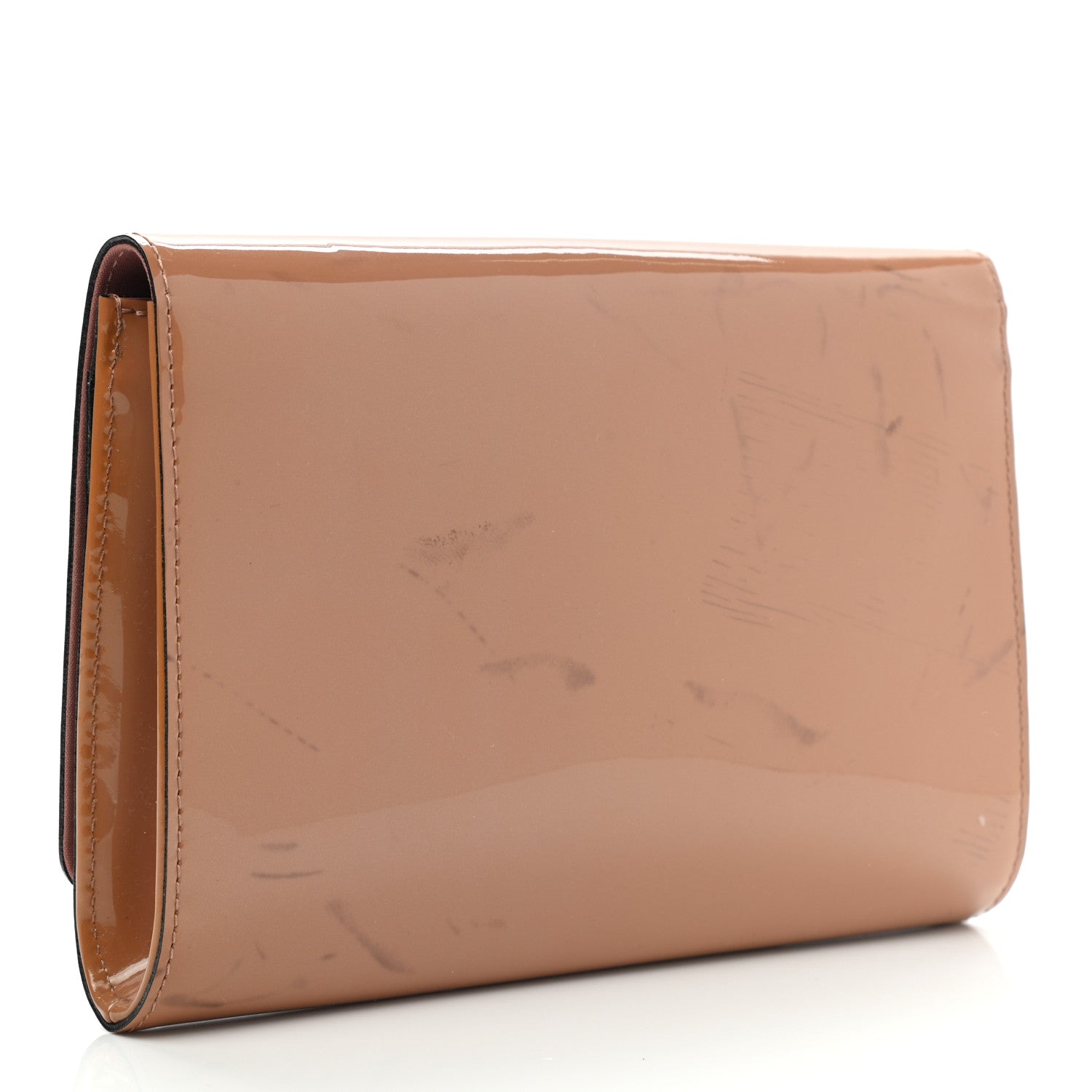 Louis Vuitton Patent Louise New Sobe Clutch Rose Velours 3 of 8