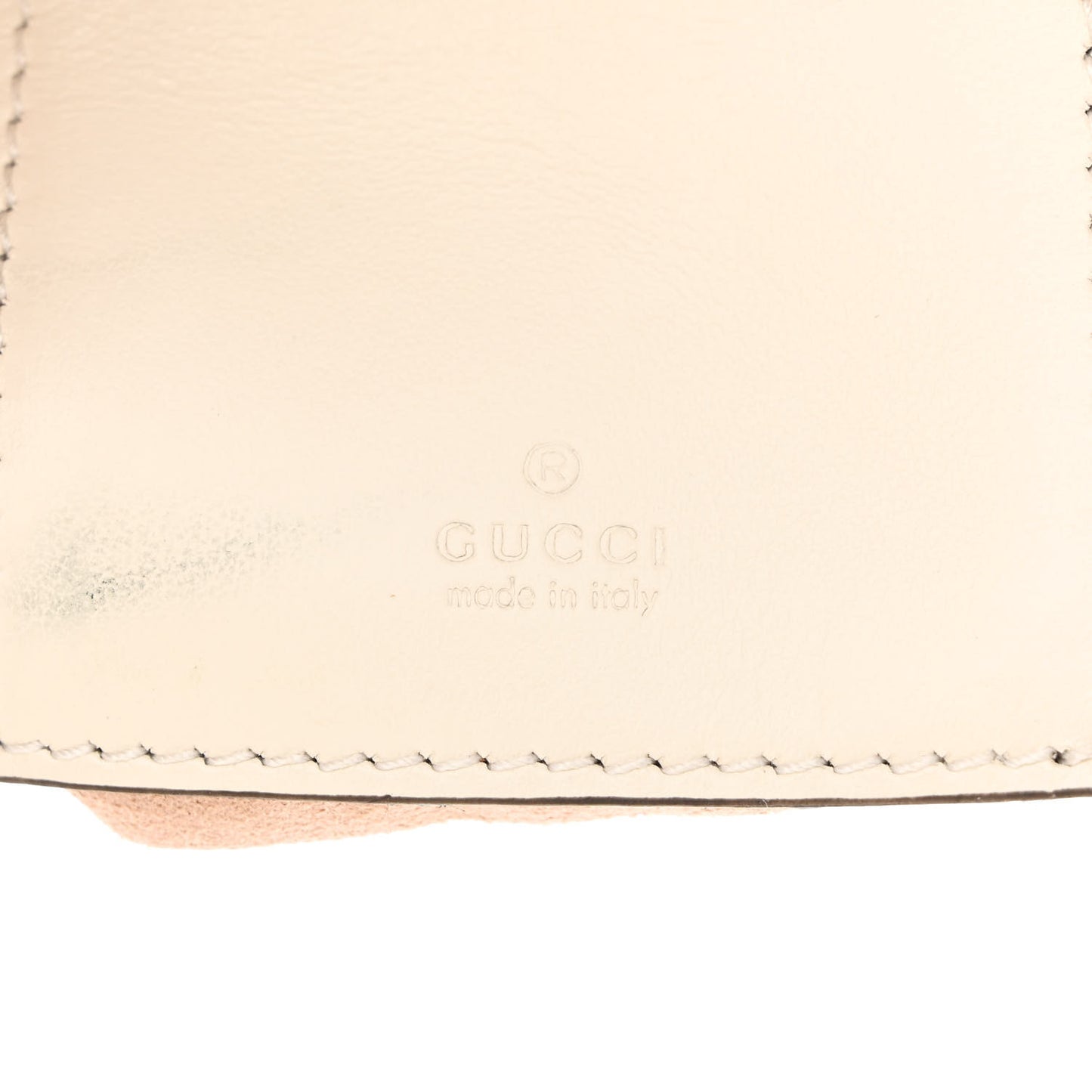 Calfskin Matelasse Mini GG Marmont 2.0 Bucket Bag White