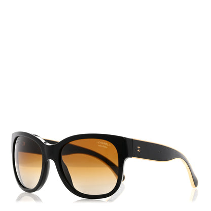 Chanel Acetate Polarized CC Sunglasses 5270 Black 1 of 8