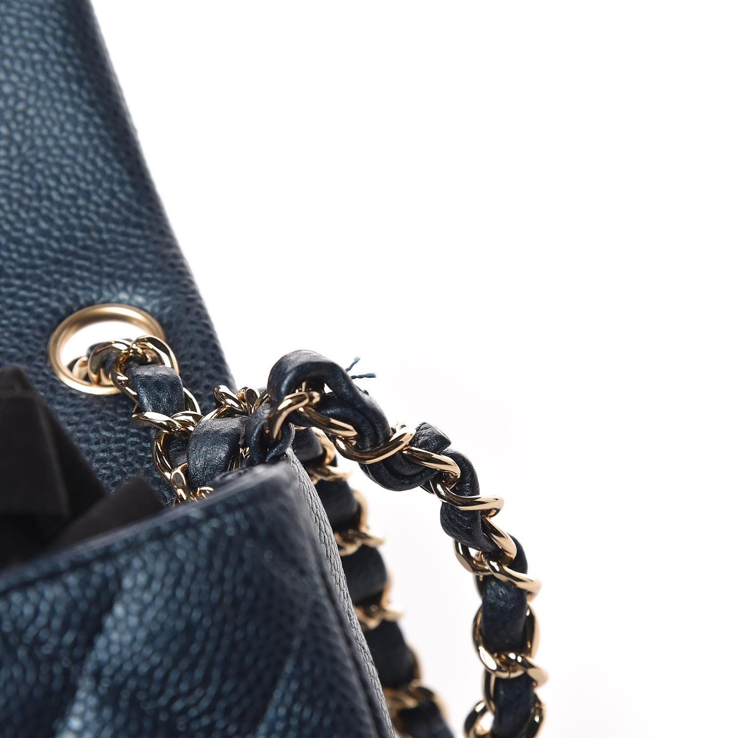 Chanel Iridescent Caviar Quilted Mini Square Flap Dark Blue 10 of 10