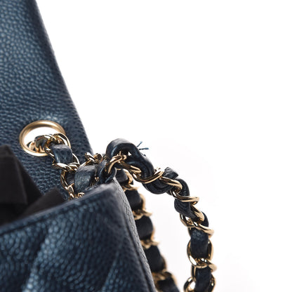 Chanel Iridescent Caviar Quilted Mini Square Flap Dark Blue 10 of 10