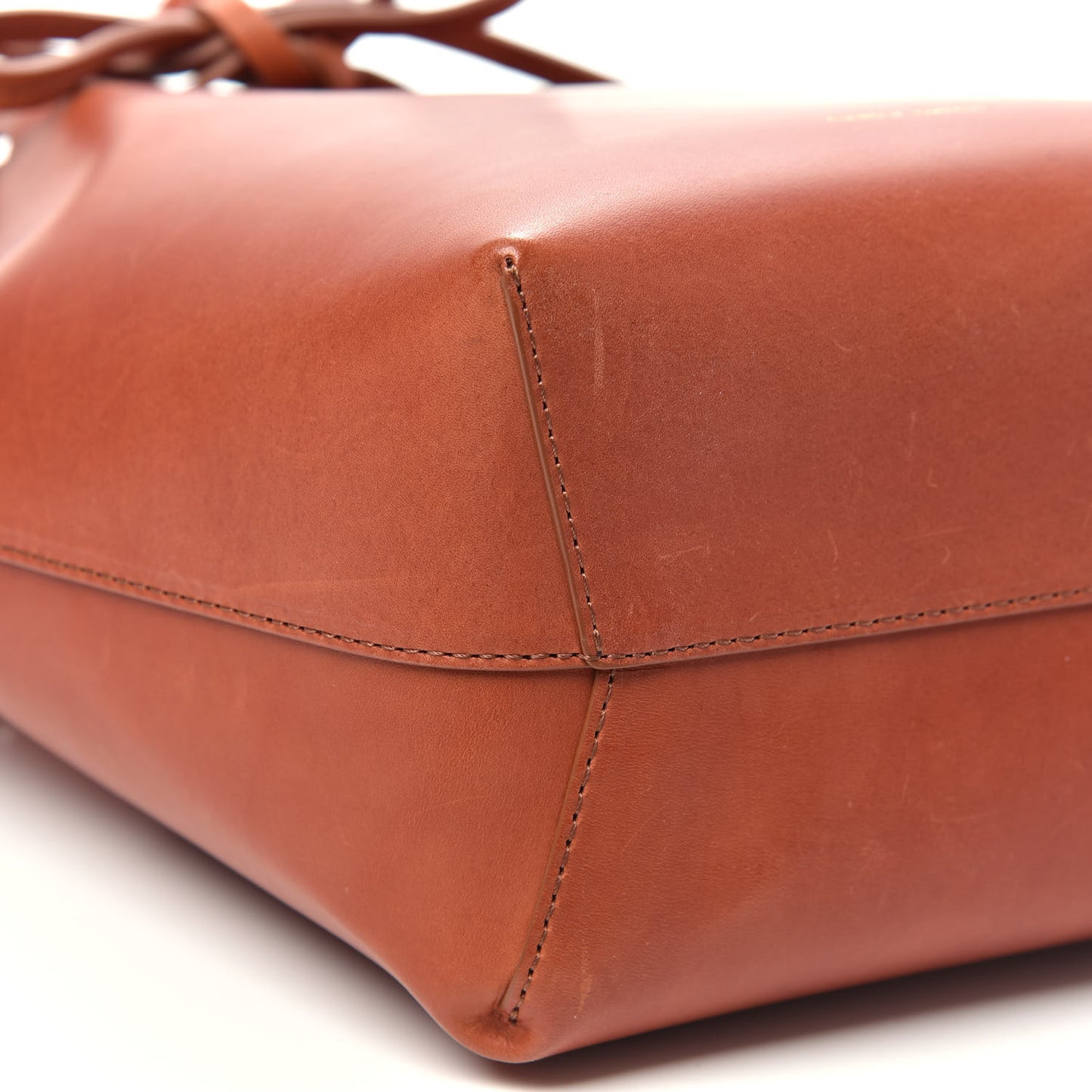Calfskin Mini Bucket Bag Saddle