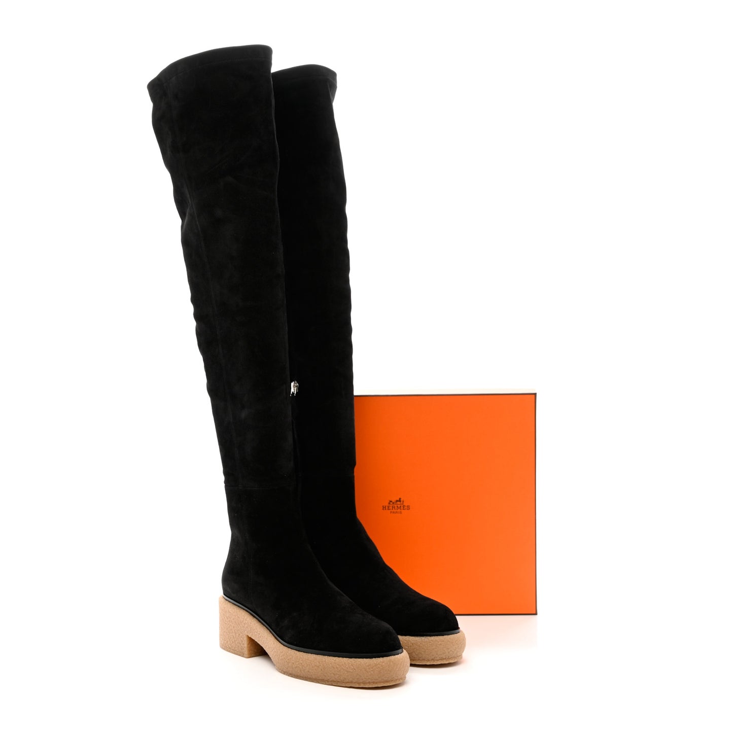 Velvet Goatskin Fallon 30 Boots 41 Black